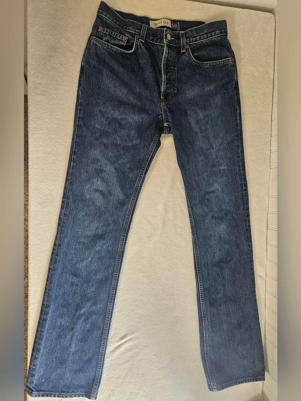 GAP Women's Dark Blue Boot-Cut Jeans, 8 Long
